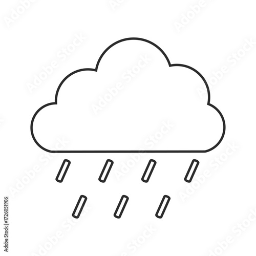 雨雲と雨、天気のイラスト