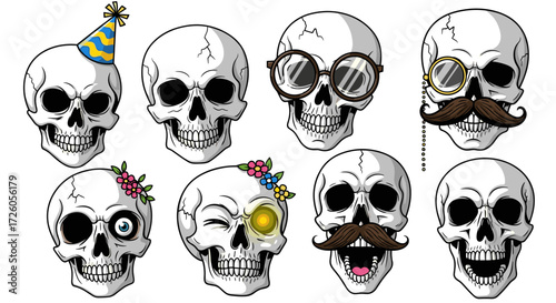 Happy Skull Parade – Colorful Skulls and Accessories