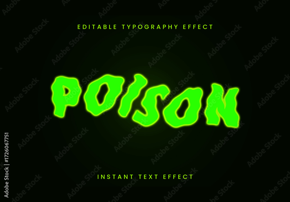 Green Toxic Text Effect Deformed Liquid Font Stock Template | Adobe Stock