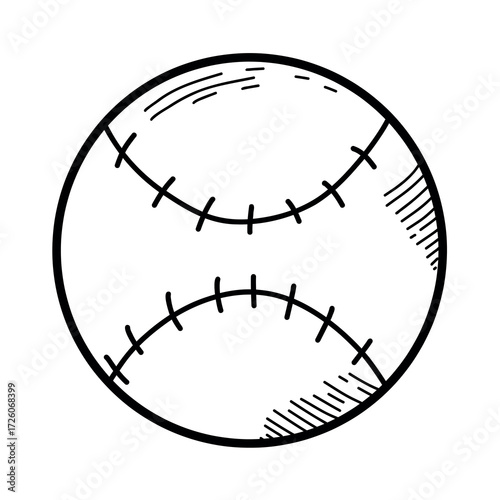 Tennis ball vector illustration in linework style. Ideal for sports branding, merchandise, and tennis-related graphic projects.

