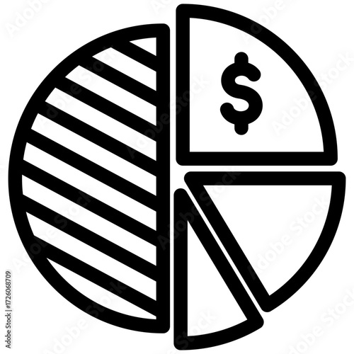 Equity Share Icon, Mini Illustration Relate To Capital Market, Market Research. Use For Modern Concept, Ui, Ux Web And App Development.