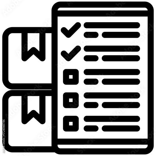 Product Survey Icon, Mini Illustration Relate To Capital Market, Market Research. Use For Modern Concept, Ui, Ux Web And App Development.