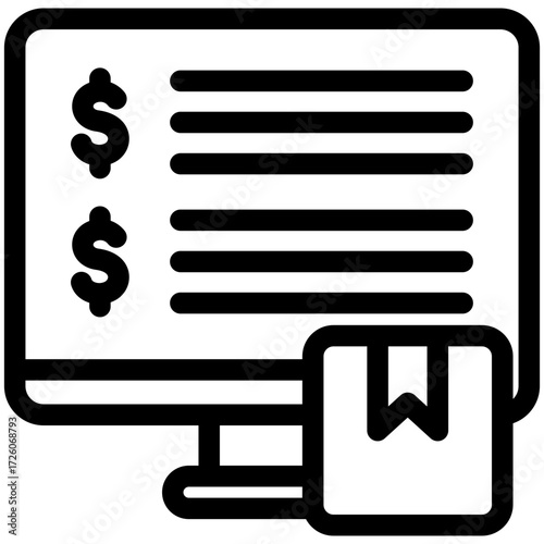 Price List Icon, Mini Illustration Relate To Capital Market, Market Research. Use For Modern Concept, Ui, Ux Web And App Development.