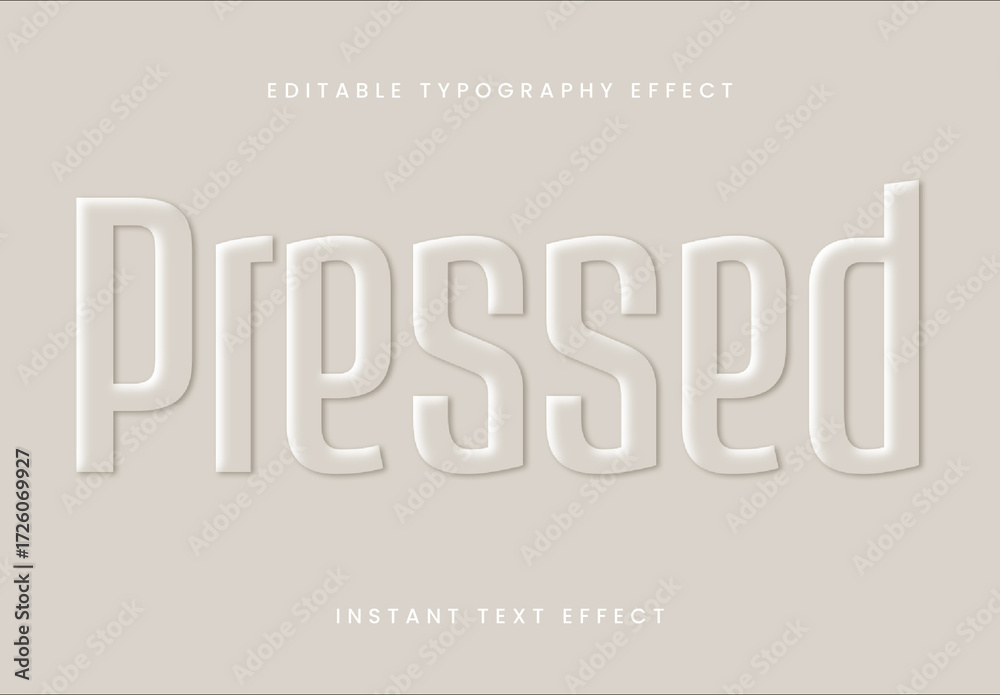 Beige Debossed Text Effect Relief Minimal Font Stock Template | Adobe Stock