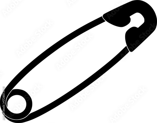 Safety pin vector illustration.
