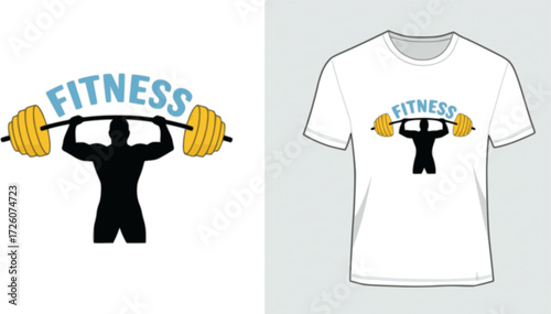 Gym logo badge template,body builder t-shirt design,sport emblem. Vector illustration