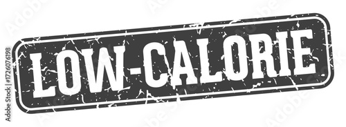 low-calorie rectangular sign. low-calorie stamp