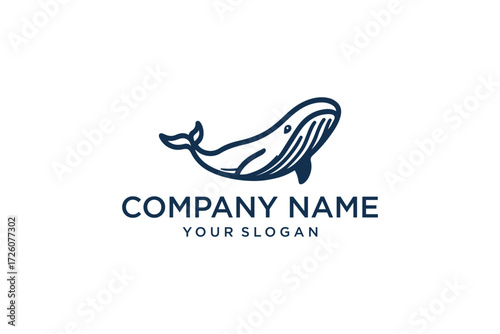 Creative whale logo symbol vector illustration