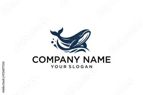 Creative whale logo symbol vector illustration