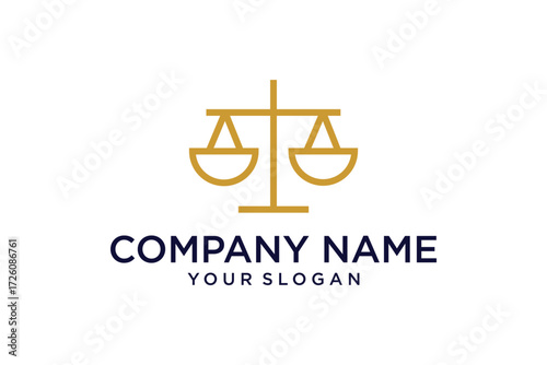 Scales of justice logo design