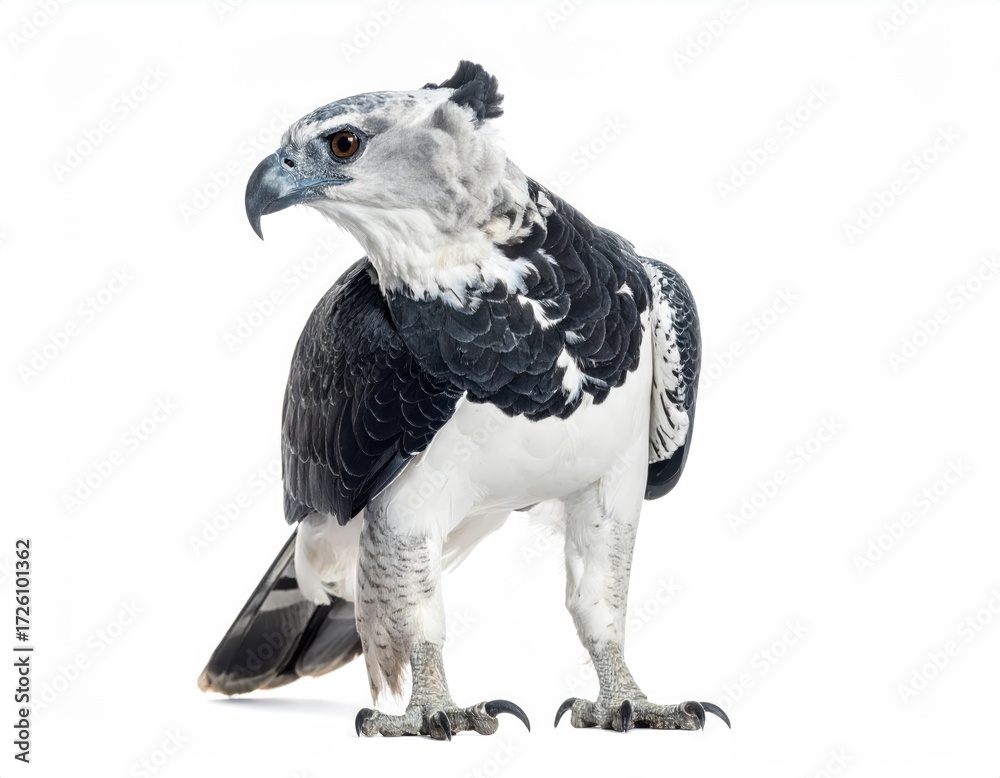 Fototapeta premium harpy eagle isolated on white background