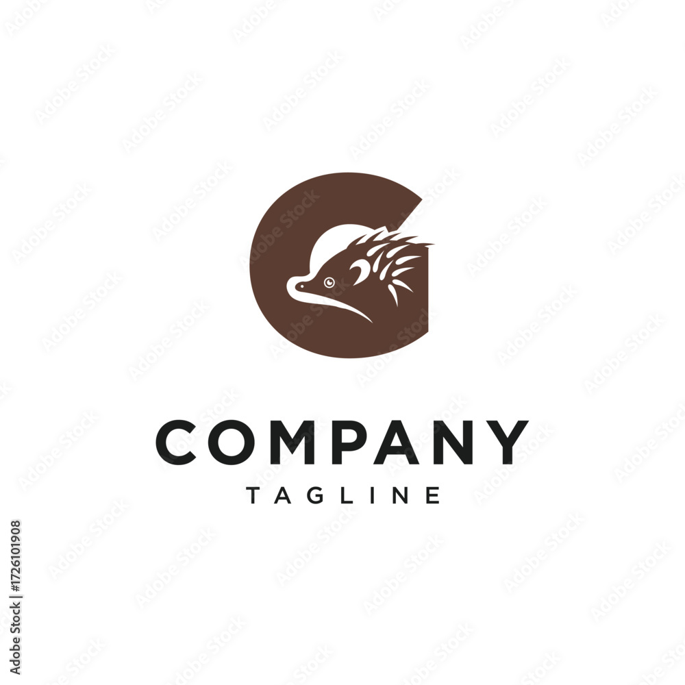 Fototapeta premium Letter G Echidna Logo Icon Vector
