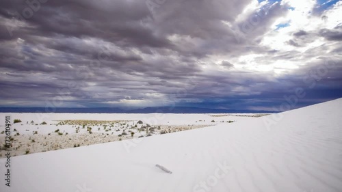 Wallpaper Mural Dramatic clouds hover over the stark white sands of white sands national park Torontodigital.ca