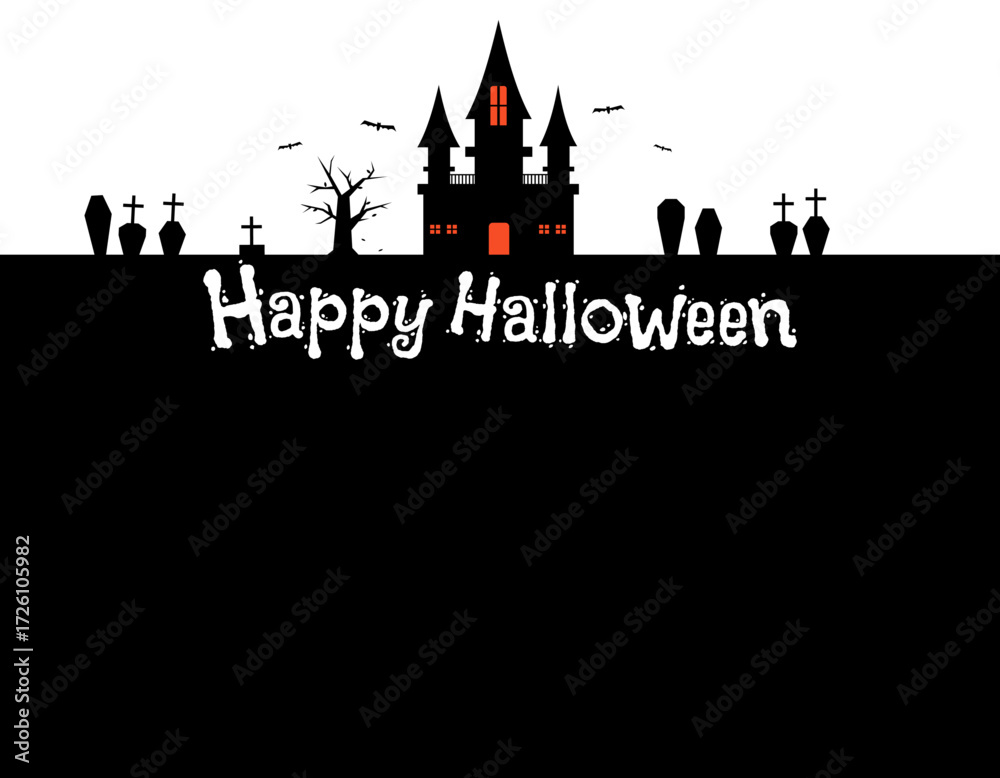 Obraz premium 秋の素材 ハロウィンのフレーム枠 文字