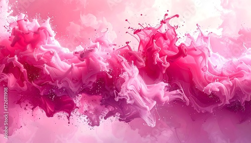 Abstract pink liquid splashes