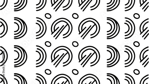 Bold Hand-Drawn Abstract Tribal Seamless Pattern