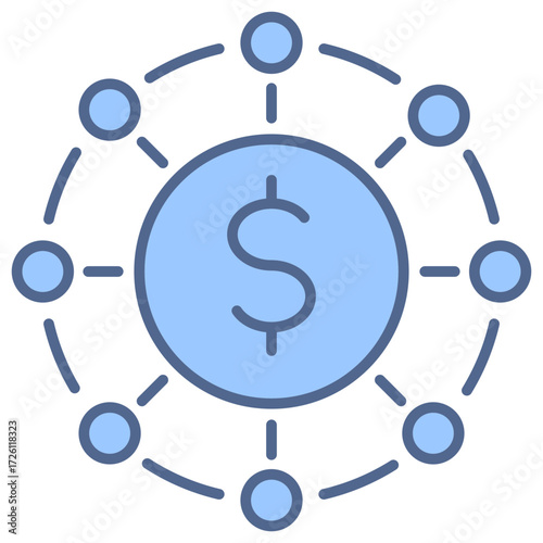 Global Business Blue Icon