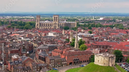 Wallpaper Mural Aerial view of the historic city of york with york minster in the background Torontodigital.ca