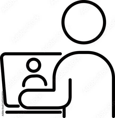 PCでオンライン打ち合わせや面接行う人