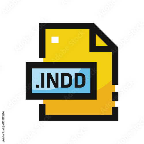 Yellow document icon with INDD file extension label