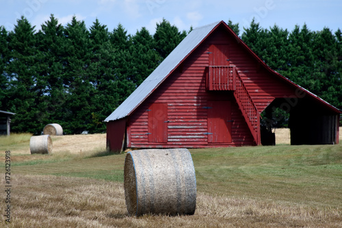 old red barn