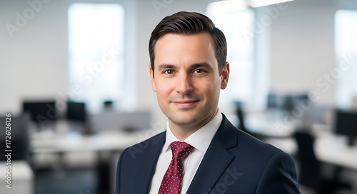 Confident Businessman Portrait in Modern Office Setting