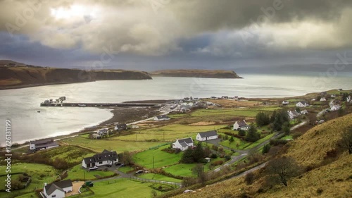 Wallpaper Mural Overcast day over the coastal village of uig on the isle of skye, scotland Torontodigital.ca