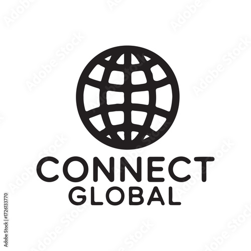 Connect Global Icon with Globe Symbol