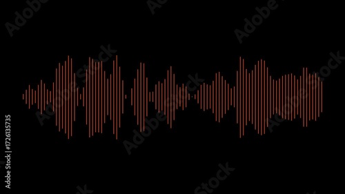 Wallpaper Mural Orange sound wave visualization on a black background abstract digital audio waveform equalizer music Torontodigital.ca