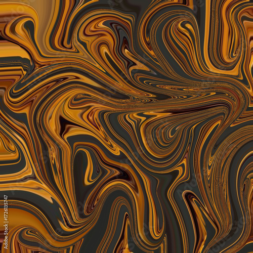 Abstract golden swirl pattern with keywords: abstract, swirl, gold, texture, background. Warm tones create striking modern design.
