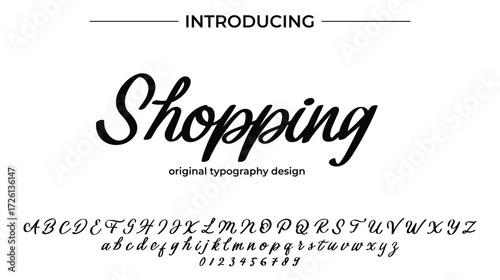 Shopping - Elegant Script Font for Smooth Handwritten Design and Creative Typography