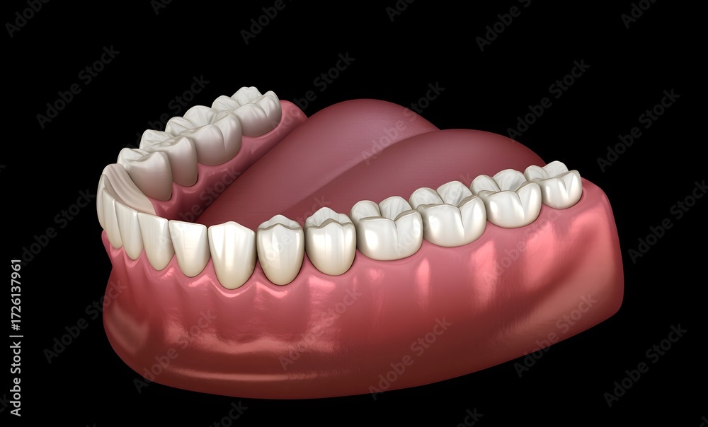 Fototapeta premium Healthy Teeth and Gums 3D Illustration