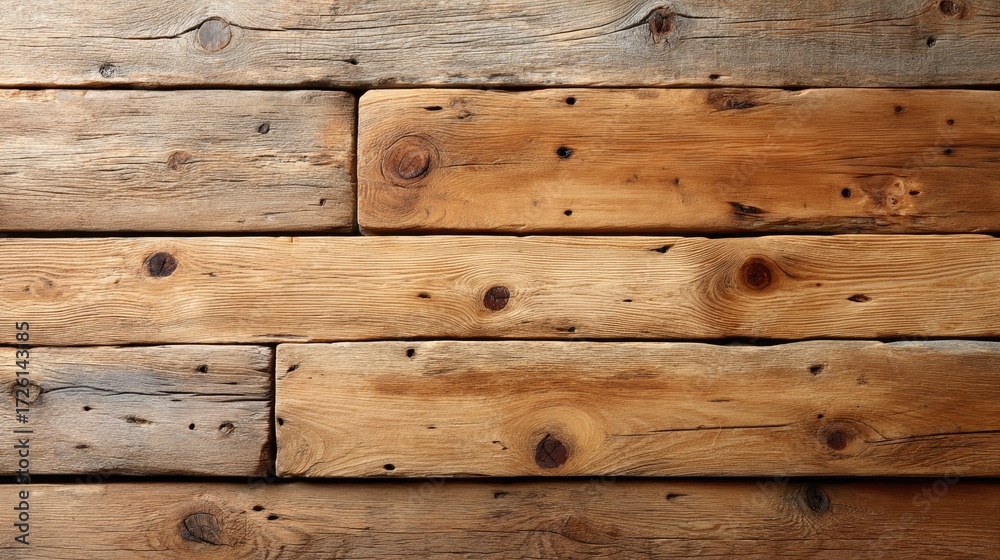 Obraz premium Rustic Wooden Plank Background Texture Natural Timber Surface Showing Wood Grain Brown Tone