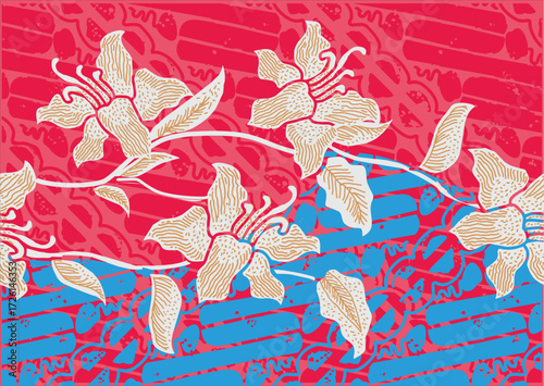Batik Indonesian: is a technique of wax-resist dyeing applied to whole cloth, or cloth made using this technique originated from Indonesia.