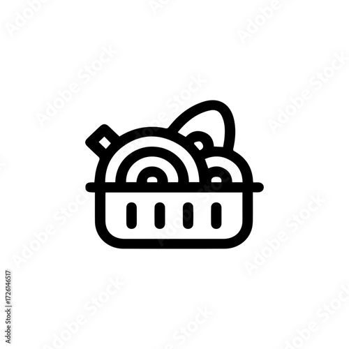 Pasta to-go line icon