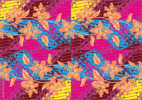 Batik Indonesian: is a technique of wax-resist dyeing applied to whole cloth, or cloth made using this technique originated from Indonesia.