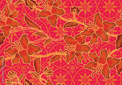 Batik Indonesian: is a technique of wax-resist dyeing applied to whole cloth, or cloth made using this technique originated from Indonesia.