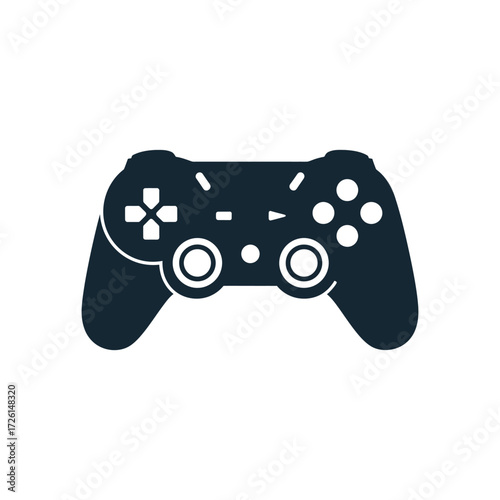 Gamepad represents gaming console for entertainment and leisure activity in a modern and minimalist style.