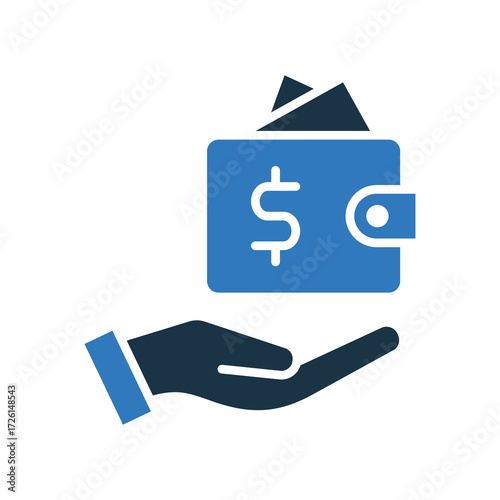 Wallet mixed color icon