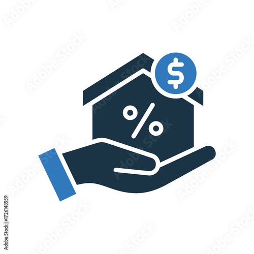 Mortgage mixed color icon