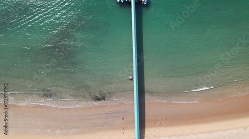 Aerial view of jetty in Tioman island