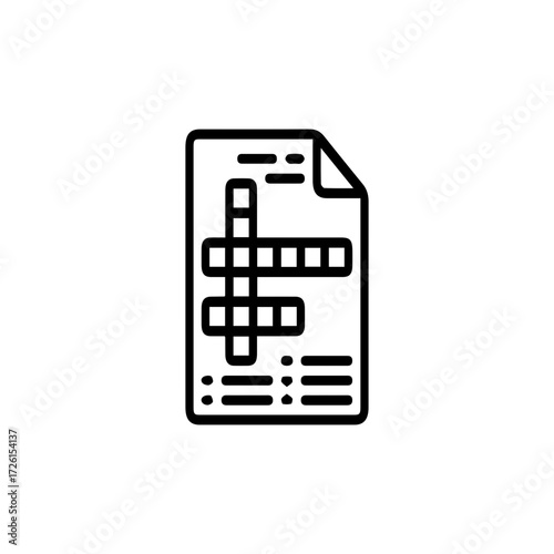 Crossword Puzzle Illustration