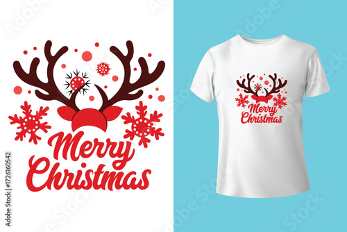 Merry christmas t shirt 2026 typography vector best graphic design high quality printable trendy calligraphy clip art festival handwriting letter new year party black and white colours download