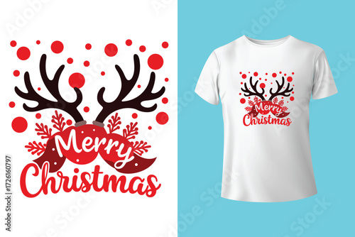 Merry christmas t shirt 2026 typography vector best graphic design high quality printable trendy calligraphy clip art festival handwriting letter new year party black and white colours download