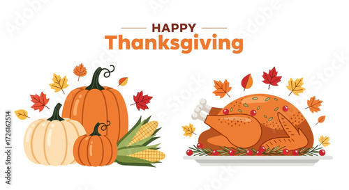 Roasted Thanksgiving Turkey with Autumnal Garnishes