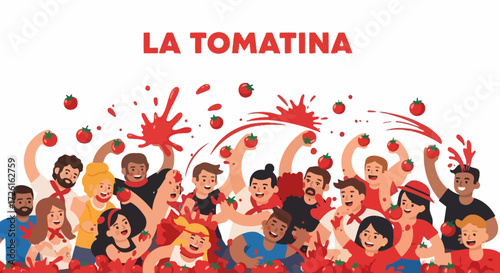 La Tomatina Festival: People Throwing Tomatoes