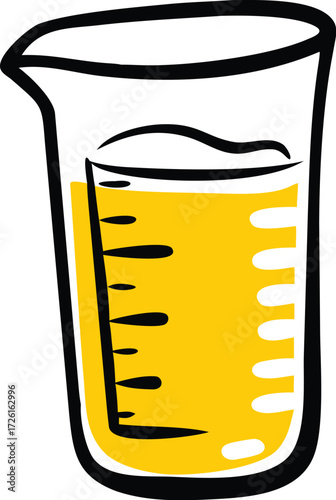 graduated cylinder with measurement liquid volume  (1).eps