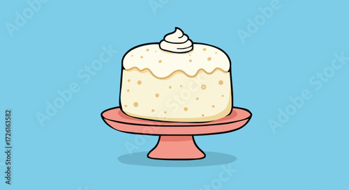 Vector illustration national angel food cake day