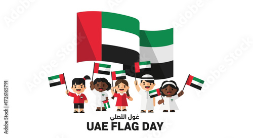 UAE Flag Day Celebration with Children and Flags