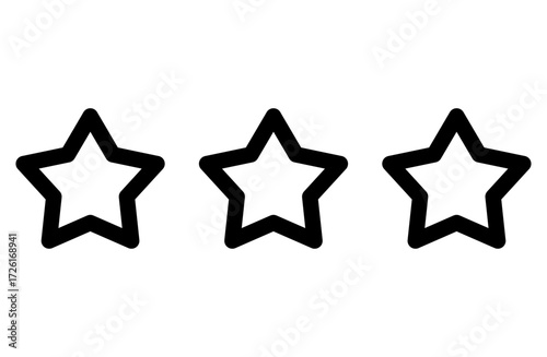三つ星レビューのシンプルなベクターアイコン